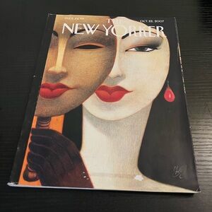 The New Yorker Mixed Media Art Print - Red and Black